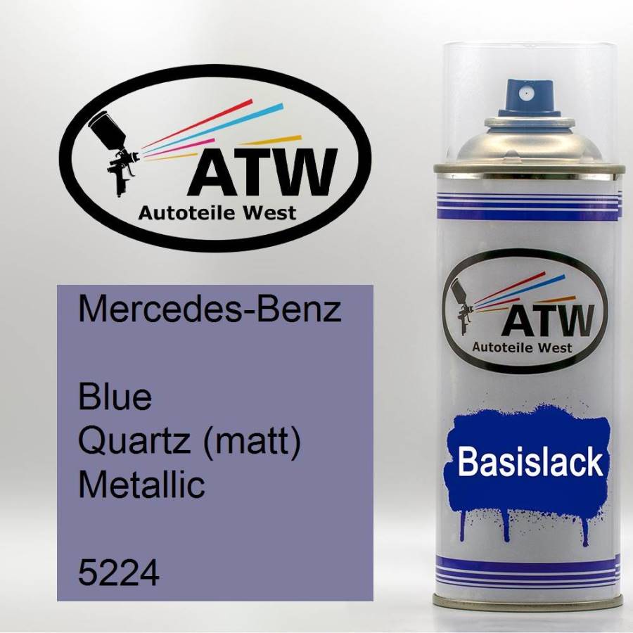 Mercedes-Benz, Blue Quartz (matt) Metallic, 5224: 400ml Sprühdose, von ATW Autoteile West.